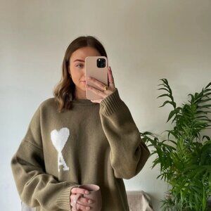 Ami Paris chunky knit sweater jumper women’s